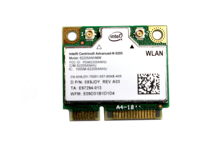 New Dell Precision M6600 M6700 M4600 M4700 Intel Centrino Advanced-N 6205 Mini PCI-E Wireless WiFi Card 62205ANHMW X9JDY CN-0X9JDY