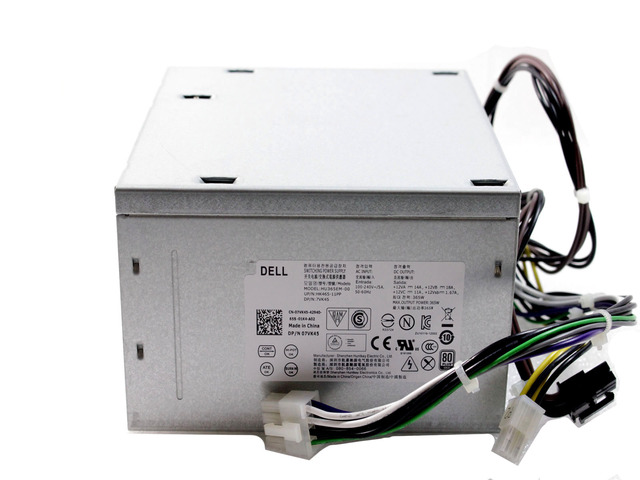NEW Dell Optiplex XE2 MT T1700 T20 365Watt Power Supply T1M43 7VK45 07VK45