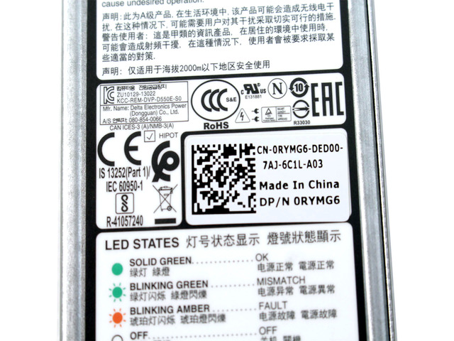 NEW GENUINE Dell PowerEdge R320 R420 550Watt Power Supply D550E-S0 M95X4 X185V RYMG6 CN-0RYMG6