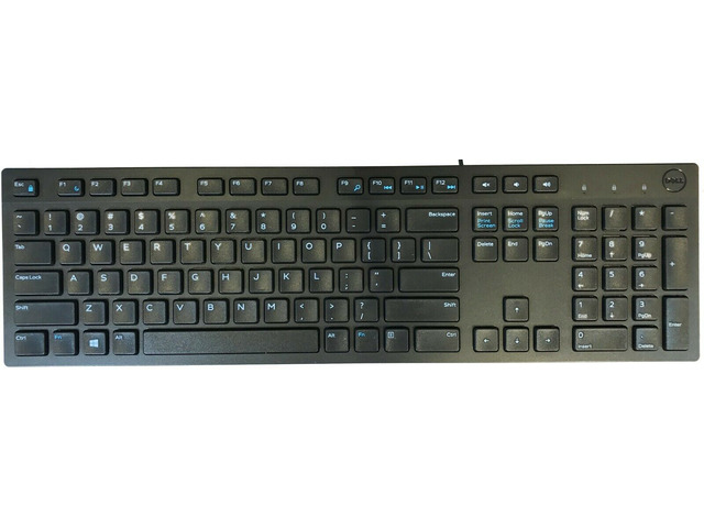 New Dell Genuine KB216-BK-US Multimedia USB Wired Keyboard Black 644G3 G4D2W RKR0N 6WMN0