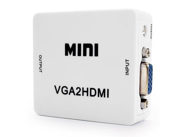 Mini VGA to HDMI Converter With Audio VGA2HDMI 1080P Adapter Connector For Projector PC Laptop to HDTV