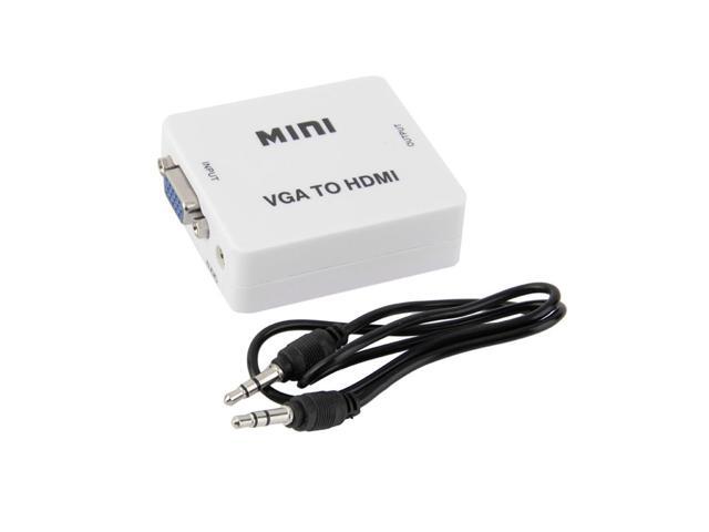 Mini VGA Audio to Female HDMI 1080p Converter Adapter with 3.5mm Audio Cable For PC Laptop DVD