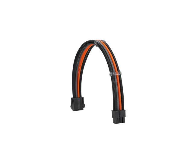 FormulaMod Sleeve Extension Power Supply Cable Kit 18AWG ATX 24P+ EPS 8-P+PCI-E8-P with Combs for PSU to Motherboard/GPU Fm-NCK3 (Black Orange Grey)