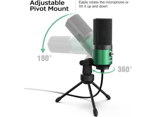 FIFINE USB Gaming Microphone for PC Desktop, PS4 and Mac, Gain Control, External Condenser Computer Mic for Streaming, Podcasting, Twitch, Discord,...