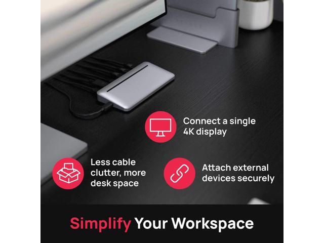 Brydge Stone II USB-C Universal Docking Station Compatible with MacOS & Windows, Single 4K Display, HDMI Out, USB-C Speeds, 7 Ports