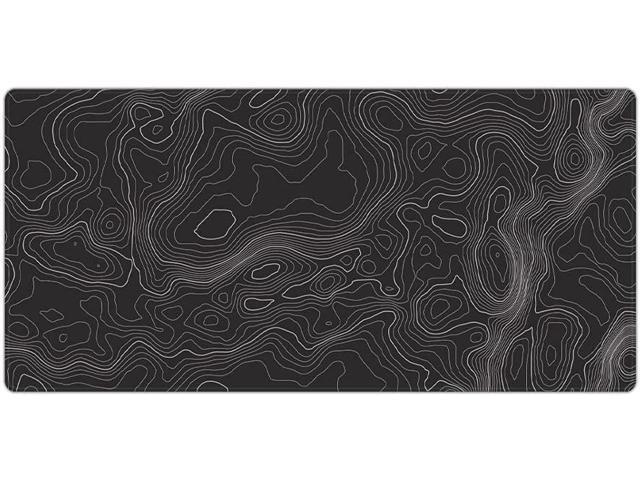 Large Gaming Mouse Pad Topographic Map Lines Contour Geographic Computer Keyboard Mouse Mat Desk Pad Non-Slip Desk Mat for Home Office Gaming Work,...