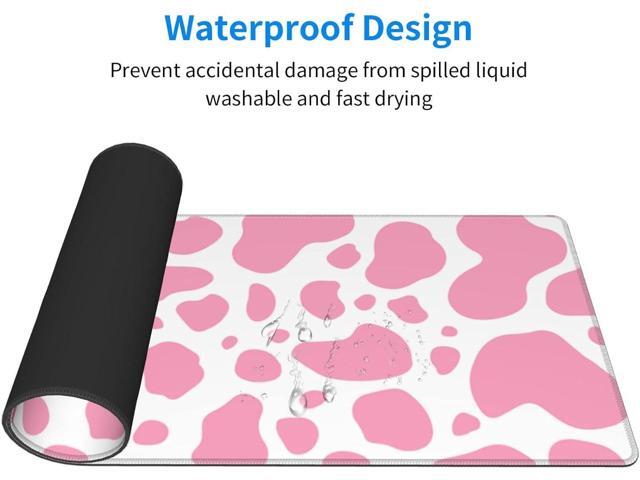 Pink Cow Print Gaming Mouse Pad Large XL Desk Mat Long Extended Pads Big Mousepad for Home Office Decor Accessories 31.5 X 11.8 Inch