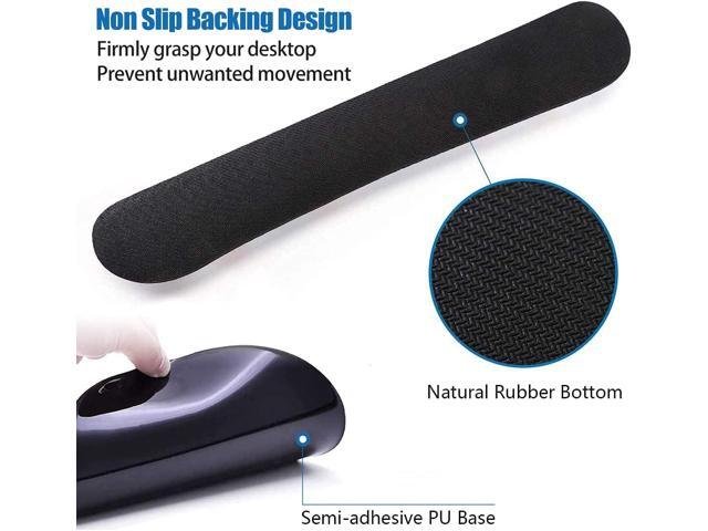 Keyboard Wrist Rest and Mouse Pad Wrist Support Set with Coasters, Non-Slip PU Base Ergonomic Gaming Mousepad for Home Office Working Studying Easy...