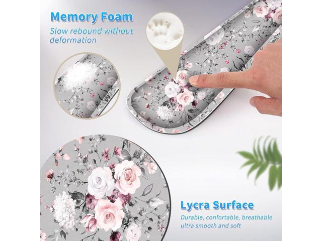 Keyboard Wrist Rest & Mouse Pad & Mouse Wrist Rest Support & Coaster, Non Slip Rubber Base Wrist Support with Ergonomic Raised Memory Foam for...