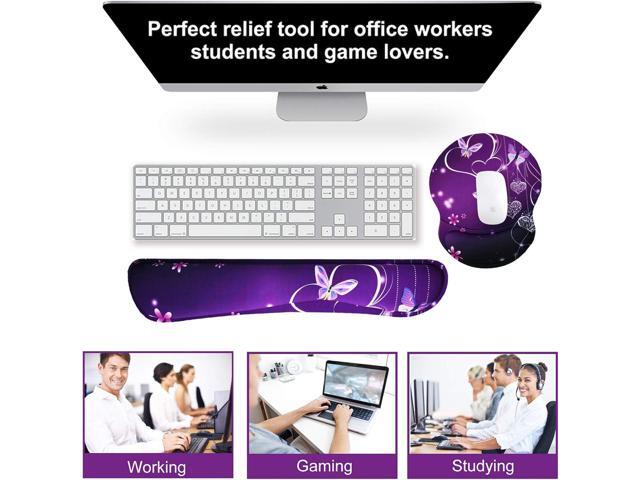 ArtSo Upgraded Wrist Rest Support for Mouse Pad & Keyboard, Ergonomic Gel Mousepad Non-Slip Rubber Base Home,Office Pain Relief, Easy Typing...