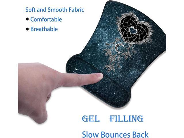 XMTMR-Glass Ergonomically Upgraded Keyboard Wrist Rest and Comfortable Wrist Rest Gel Mouse Pad Set, Non-Slip Rubber Base and Cute Coaster, for...
