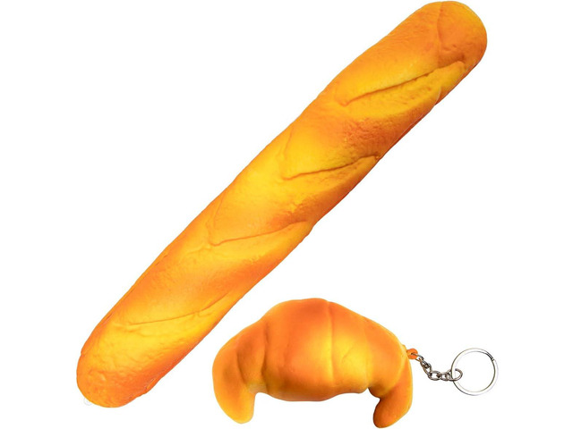 Soft Toast Bread Baguette Shape Anti-Skid Keyboard Wrist Rest Support & Mouse Wrist Support for Office,Computer,Laptop& Mac,Slow Bounces Back Foam...