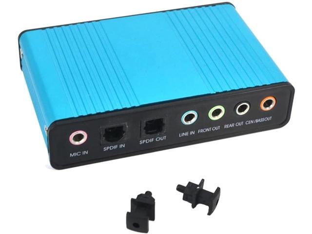 HEYUAN Live Sound Card, USB 6 Channel 5.1/7.1 Surround External Sound Card PC Laptop Desktop Tablet Audio Optical Adapter Card Recording K Song