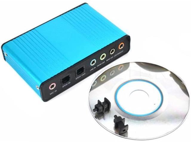 HEYUAN Live Sound Card, USB 6 Channel 5.1/7.1 Surround External Sound Card PC Laptop Desktop Tablet Audio Optical Adapter Card Recording K Song