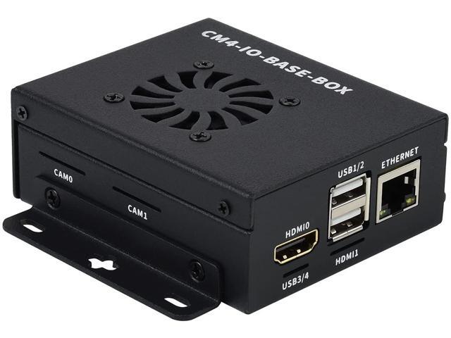 TOP1 Mini-Computer for Raspberry Pi Compute Module 4 Basic Expansion Board Lite Edition Mini IO Board Lite Ver with Metal Case and Cooling Fan