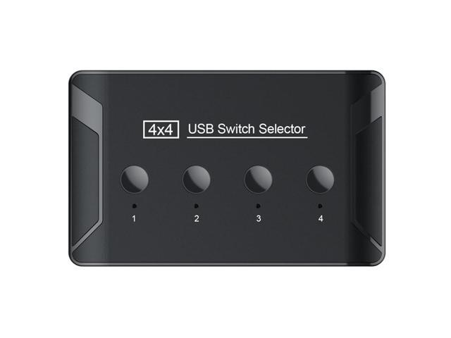 USB 3.0 Switch Selector 4 Computers Share 4 USB KVM Switcher for PC Laptop Keyboard Mouse Printer Scanner Compatible with Mac/Windows/Linux