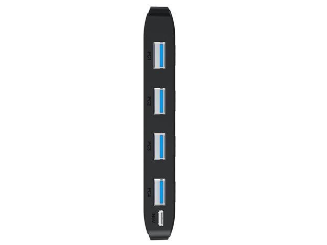 USB 3.0 Switch Selector 4 Computers Share 4 USB KVM Switcher for PC Laptop Keyboard Mouse Printer Scanner Compatible with Mac/Windows/Linux