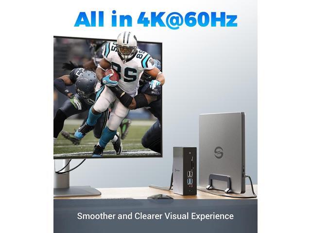 UtechSmart 3 Monitor 18 in 1 Docking Station 4K@60Hz Thunderbolt 3/4 USB-C Windows & MacBook Grey