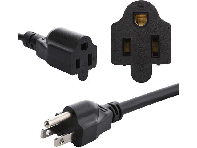 3 Prong 1 to 4 Outlet Power Cord Splitter Cord,Indoor Outdoor Cable Strip Outlet Saver,Power Extension Cable,SJT 16AWG,UL Approved for Computer,...