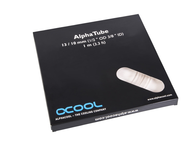 Alphacool AlphaTube HF Flexible Tubing 10mm ID, 13mm OD (3/8' ID, 1/2' OD), 1 meter, Ultra Clear