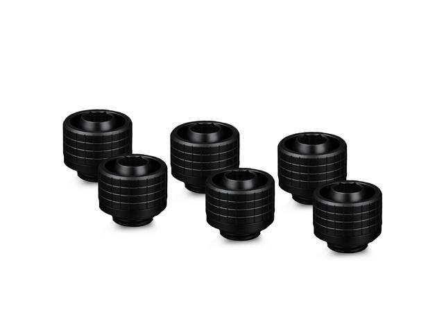 Thermal Grizzly DeltaMate 16/10mm SoftTube Compression Fitting - ST16 - Black - 6 Pack (TG-DM-FIT-6001)