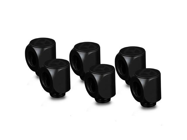 Thermal Grizzly DeltaMate Rotary Fitting - 90° - Black - 6 Pack (TG-DM-FIT-6003)