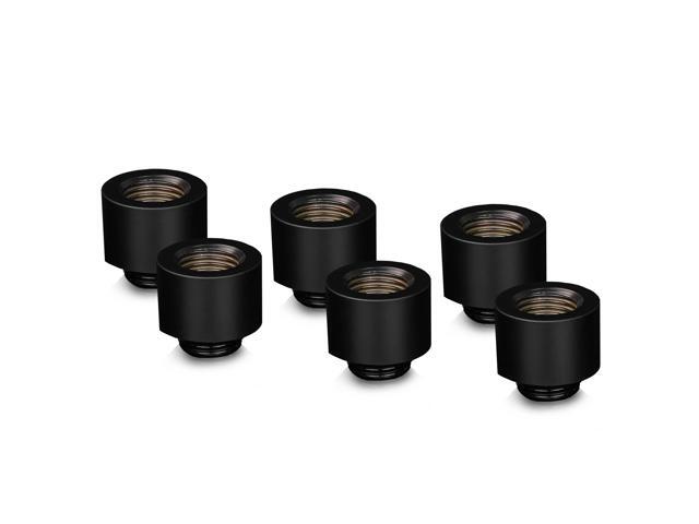 Thermal Grizzly DeltaMate 14mm Male to Female Extender Fitting - MF14 - Black - 6 Pack (TG-DM-FIT-6007)