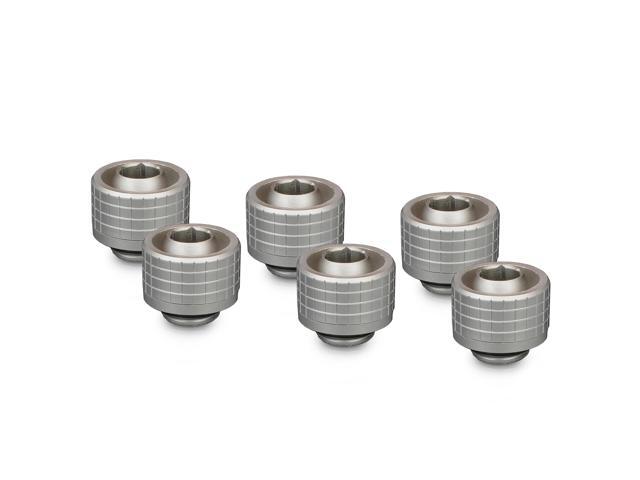 Thermal Grizzly DeltaMate 16/10mm SoftTube Compression Fitting - ST16 - Matt Nickel - 6 Pack (TG-DM-FIT-6201)