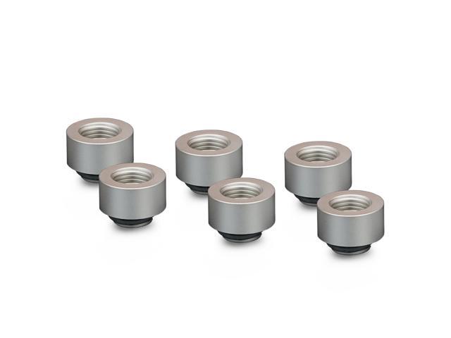 Thermal Grizzly DeltaMate 10mm Male to Female Extender Fitting - MF10 - Matt Nickel - 6 Pack (TG-DM-FIT-6206)