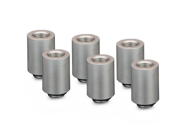 Thermal Grizzly DeltaMate 28mm Male to Female Extender Fitting - MF28 - Matt Nickel - 6 Pack (TG-DM-FIT-6208)