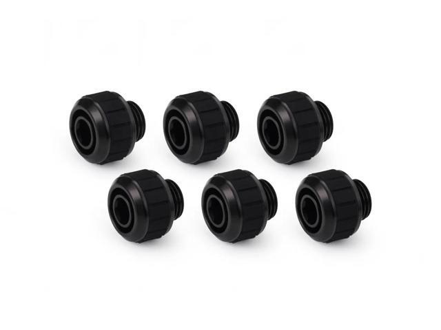 Alphacool Apex Grip 13/10mm G1/4 SoftTube Fitting - Black - 6 Pack (14920)