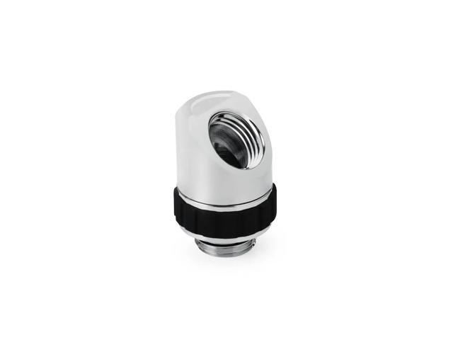 Alphacool Apex Grip 45Ã‚Â° G1/4 Rotary Adapter Fitting - Chrome (14890)