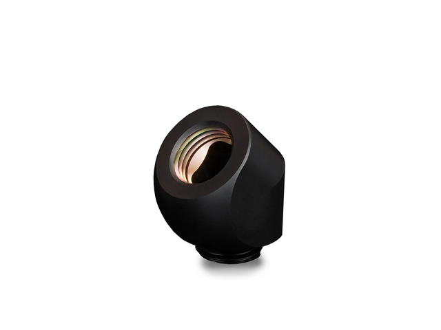 Thermal Grizzly DeltaMate Rotary Fitting - 45° - Black, G1/4, Brass (TG-DM-FIT-0015)