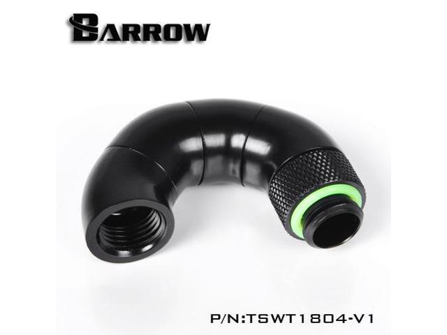 Barrow G1/4' 180 Degree Male to Female Quad Rotary Snake Adaptor - Black (TSNW1804-V1)