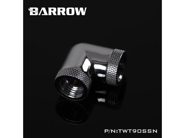 Barrow G1/4' 90 Degree Female to Female Dual Rotary Angled Adaptor Fitting - Silver (TWT90SSN-Silver)