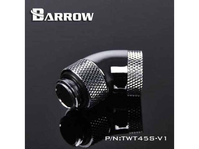 Barrow G1/4' 45 Degree Dual Rotary Adaptor Fitting - Silver (TWT45S-V1-Silver)
