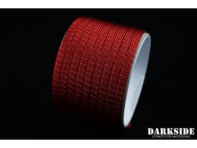 Darkside 6mm (1/4') High Density Cable Sleeving - Metallic Red (DS-0767)
