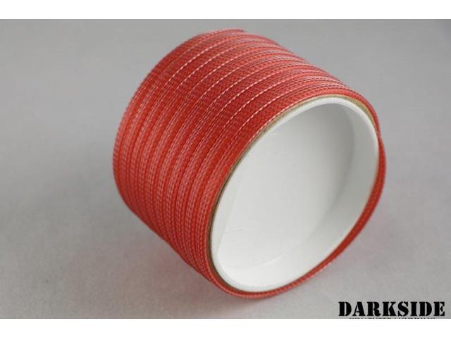 Darkside 6mm (1/4') High Density Cable Sleeving - Opaque Red (DS-0733)