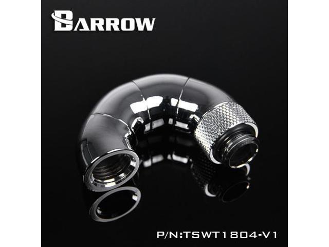 Barrow G1/4' 180 Degree Male to Female Quad Rotary Snake Adaptor - Silver (TSWT1804-V1-Silver)