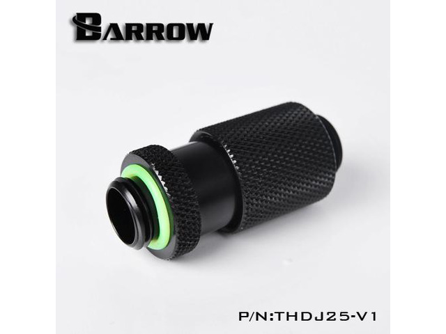 Barrow G1/4' Male to Male D-Plug Fitting, 25mm, Black (THDJ25-V1)