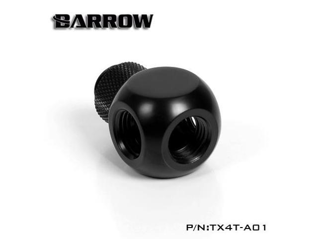Barrow G1/4' 4-way Ball Fitting, Rotary, Black