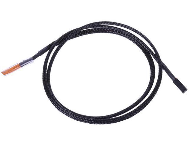 Phobya 10K Temperature Sensor, 80cm, Sleeved, Black