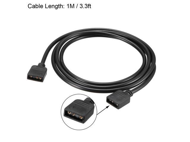 RGB Splitter Cable Female to Female 3 Pin Extension Connector Cord Wire for 5050 3528 LED Light Strips 1M Length