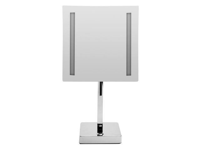 Photos - Light Bulb Alfi brand ABM8FLED Tabletop Square 8' 5x Magnifying Mirror with Light Pol 