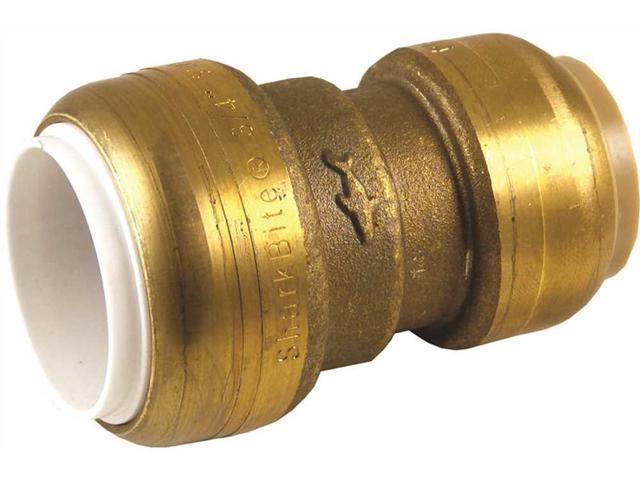 SHARKBITE UIP4016 Push-Fit Coupling Fitting, 3/4 in Tube Size, Brass, Brass
