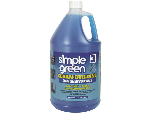 Simple Green Glass Cleaner, 1 gal. Jug, Unscented Liquid, 1:30, 2 PK