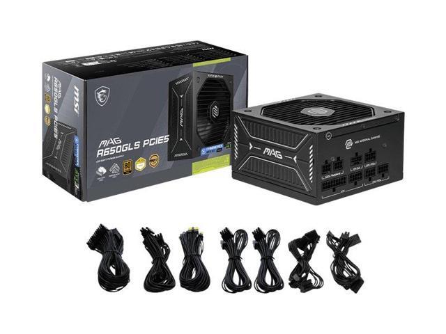 MSI - MAG A650GLS PCIE5 650W ATX 3.1 & PCIe 5.1 Ready Fully modular 80 Plus Gold Energy Efficiency Gaming Power Supply - Black - image 6