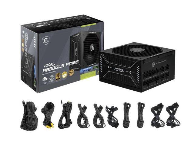 MSI - MAG A850GLS PCIE5 850W ATX 3.1 & PCIe 5.1 Ready Full Modular 80 Plus Gold Gaming Power Supply - Black - image 6