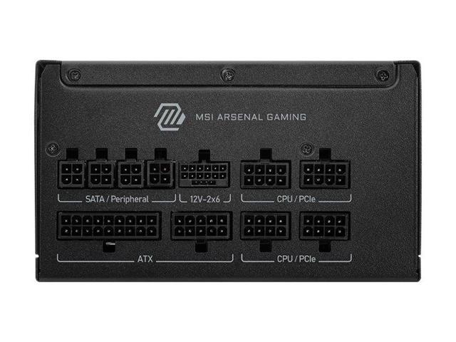 MSI - MAG A850GLS PCIE5 850W ATX 3.1 & PCIe 5.1 Ready Full Modular 80 Plus Gold Gaming Power Supply - Black - image 3