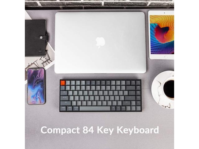 Keychron K2 75% Layout Bluetooth Mechanical Keyboard K Pro Red Switch/White LED Backlit/Anti Ghosting/N-Key Rollover/84 Key USB C Wired Computer...